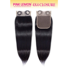 Load image into Gallery viewer, 15a Pink Lemon Unprocessed Virgin Remi Hair Closure - 4x4 Straight 12&quot;
