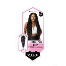 Load image into Gallery viewer, Sensationnel Vice Bundles 3x Multi Pack Weave + Hd Lace Closure - Deep 14&quot;, 16&quot;, 18&quot;
