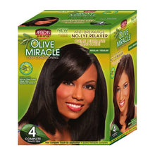Load image into Gallery viewer, [African Pride] Olive Miracle No-Lye Conditioning Relaxer Regular 4 Touch Up Kit
