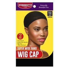 Load image into Gallery viewer, Red By Kiss Super Wide Band Wig Cap 2Pcs Black #Hwc05 Ultra Stretch Stocking
