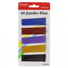 Load image into Gallery viewer, Annie 40 Pcs Jumbo Bob Pins 2 3/4&quot; Assorted Color #3309 Ball Tipped
