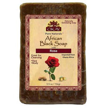 Load image into Gallery viewer, [Okay] Pure Naturals African Black Soap Rose 5.5Oz Cleansing Bar
