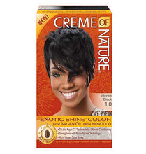 Load image into Gallery viewer, [Creme Of Nature] Argan Oil Exotic Shine Hair Color Dye Intense Black 1.0
