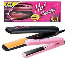 Load image into Gallery viewer, Hot Beauty Ceramic Flat Iron Combo 2 In 1 Value Pack 1/2&quot; &amp; 1&quot; #Hfid01
