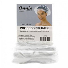 Load image into Gallery viewer, Annie 10 Pcs Processing/Conditioning/Shower Caps Extra Large Clear #3552
