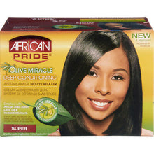 Load image into Gallery viewer, [African Pride] Olive Miracle Conditioning No-Lye Relaxer Complete Kit Super
