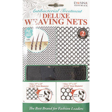 Load image into Gallery viewer, Donna Antibacterial Treatment Deluxe Weaving Nets 2Pcs #22315 Black
