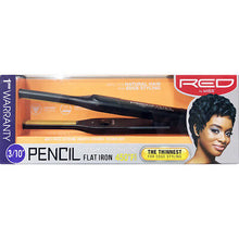 Load image into Gallery viewer, [Red By Kiss] 3/10&quot; Pencil Ceramic Tourmaline Flat Iron Edge Straightener
