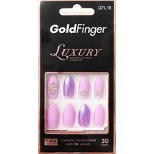 Load image into Gallery viewer, Kiss Gold Finger Luxury Long Length Gfl16 24 Full Cover Nails Glue Included
