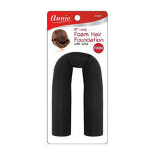 Load image into Gallery viewer, Annie 12&quot; Foam Hair Foundation With Wire Black #3284 Firm Holder
