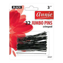 Load image into Gallery viewer, Annie Jumbo Hair Pins 32Pcs 3&quot; Ball Tipped Black Bobby Pin #3327
