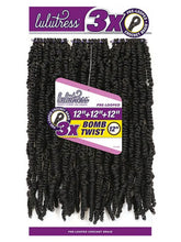 Load image into Gallery viewer, Sensationnel Lulutress Synthetic Crochet Braid - 3X Bomb Twist 12&quot;
