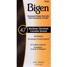Load image into Gallery viewer, [Hoyu Bigen] Permanent Powder Hair Color Dye #47 Medium Chestnut .21Oz [12 Pack]
