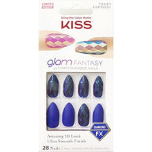 Load image into Gallery viewer, Kiss Glam Fantasy Ultimate Diamond Press On 28 False Nails Medium Kgfd03X [3 Pack]
