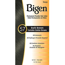 Load image into Gallery viewer, [Hoyu Bigen] Permanent Powder Hair Color Dye #57 Dark Brown .21Oz [6 Pack]

