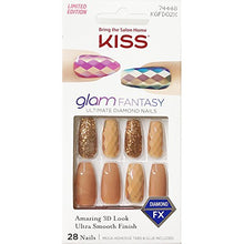 Load image into Gallery viewer, Kiss Glam Fantasy Ultimate Diamond Press On 28 False Nails Long Kgfd02X [1 Pack]

