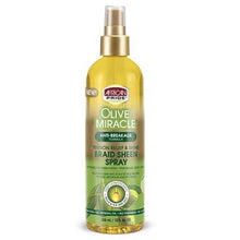 Load image into Gallery viewer, [African Pride] Olive Miracle Anti-Breakage Formula Braid Sheen Spray 12Oz
