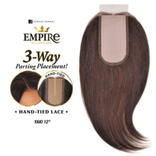 Load image into Gallery viewer, Sensationnel 100% Human Hair Empire 3-way Parting Lace Closure - Yaki 12&quot;
