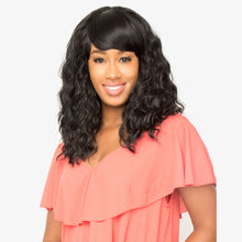 Load image into Gallery viewer, Abelle Celine Synthetic Medium Long Wavy Bang Wig
