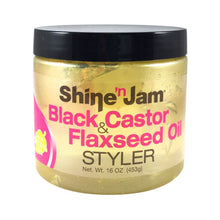 Load image into Gallery viewer, Shine&#39;n Jam Black Castor &amp; Flaxseed Oil Styler
