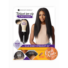 Load image into Gallery viewer, Sensationnel Curls Kinks&amp;co Synthetic Textured Lace Front Wig - 13x6 Kinky Straight 24&quot;
