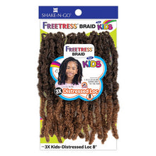 Load image into Gallery viewer, Shake N Go Freetress Braid 3x Kids Distressed Loc 8&quot;
