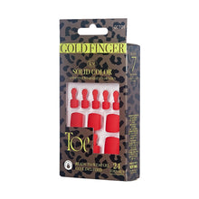 Load image into Gallery viewer, Gold Finger Solid Color Ready-to-wear 24 Toenails
