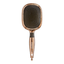 Load image into Gallery viewer, Red Blow Dry Friendly Lose Gold Paddle Brush Jumbo
