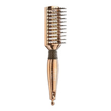 Load image into Gallery viewer, Red Blow Dry Friendly Lose Gold Paddle Brush Vent
