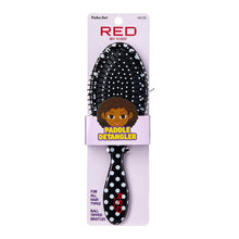 Load image into Gallery viewer, Red Paddle Detangler Brush Polka Dots
