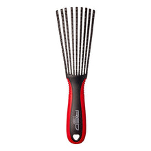 Load image into Gallery viewer, Red 9 Row Glide &amp; Define Detangling Brush Flexible Black
