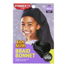 Load image into Gallery viewer, Red By Kiss Kids Satin Braid Bonnet
