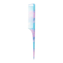 Load image into Gallery viewer, Red Blue Tie-dye Parting Rat Tail Comb
