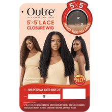 Load image into Gallery viewer, Outre Human Hair Blend 5x5 Lace Closure Wig - Hhb Peruvian Water Wave 24&quot;
