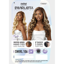 Load image into Gallery viewer, Outre Synthetic Melted Hairline Hd Lace Front Wig - Swirl106
