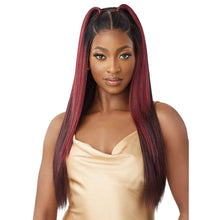 Load image into Gallery viewer, Outre Human Hair Blend 5x5 Lace Closure Wig - Hhb Yaki Straight 26&quot;
