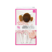 Load image into Gallery viewer, Ruby Kisses By Kiss 3Pcs Oval Makeup Brush Set Powder/Foundation/Concealer
