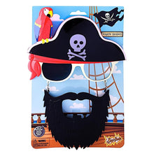 Load image into Gallery viewer, Sun Staches Pirate Captain Sunglasses With Beard
