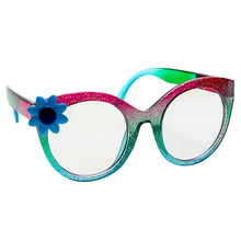 Load image into Gallery viewer, Sun Staches Dreamworks Trolls Poppy Glitter With Flower Blue Light Reducing Glasses
