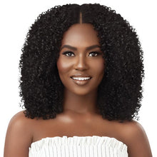 Load image into Gallery viewer, Outre 100% Human Hair Blend U Part Cap Leave Out Wig - Afro Curls 16
