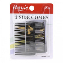Load image into Gallery viewer, Annie Side Combs Medium 2 Pcs #3202 &amp; #3206 [Black]
