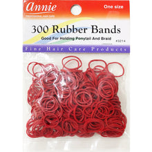 Load image into Gallery viewer, Annie 300 Rubber Bands Small One Size 1/2&quot; For Ponytail/Braid Elastic Hair Tie [#3214 Red]
