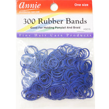 Load image into Gallery viewer, Annie 300 Rubber Bands Small One Size 1/2&quot; For Ponytail/Braid Elastic Hair Tie [#3215 Blue]
