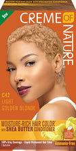 Load image into Gallery viewer, [Creme Of Nature] Moisture-Rich Hair Color Dye Kit W/ Shea Butter Conditioner [C42 Light Golden Blonde]

