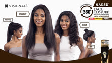 Load image into Gallery viewer, Naked Brazilian Virgin Remy 100% Human Hair 360 Lace Closure Straight 16&quot;
