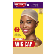 Load image into Gallery viewer, Red By Kiss Stocking Wig Cap 2Pcs One Size Durable Ultra Stretch [Hwc03 Beige]
